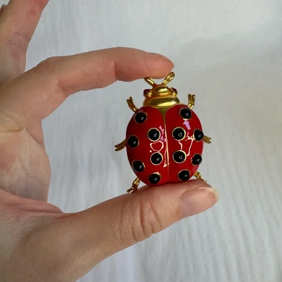 Crown Trifari Ladybug Brooch